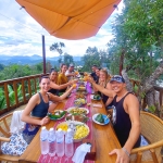 Full Day Sticky Waterfalls + Elephant Waterfall Hiking + Bamboo Rafting + Lunch in Treehouse 