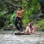 Full Day Triple Acts: Ethical Elephant Care, 3 Waterfalls Walk with Elephants, Bamboo Rafting 